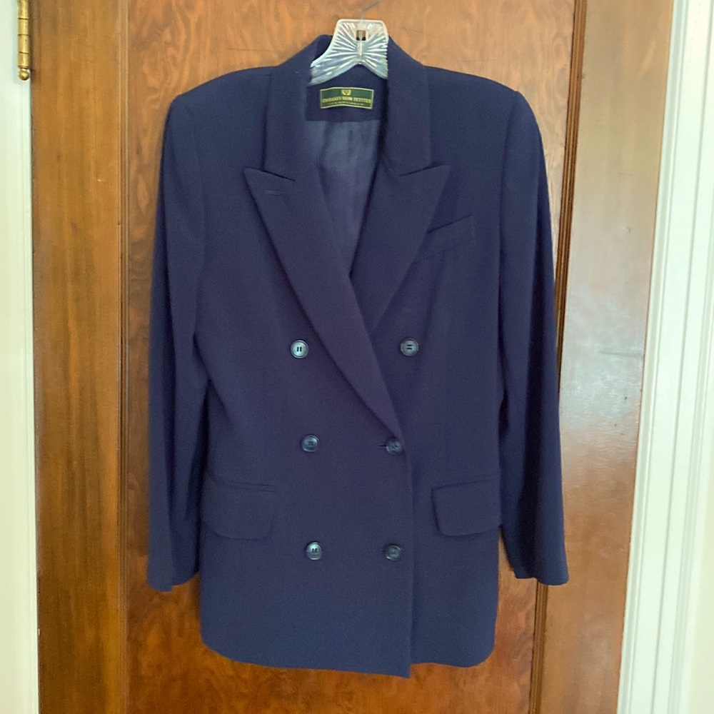 Embassy Row Petites Women’s Navy Suit